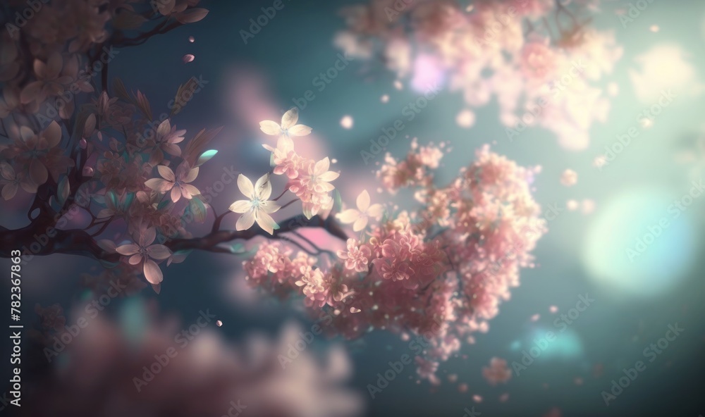Aufkleber soft ethereal dreamy background professional color grading copy space generative ai