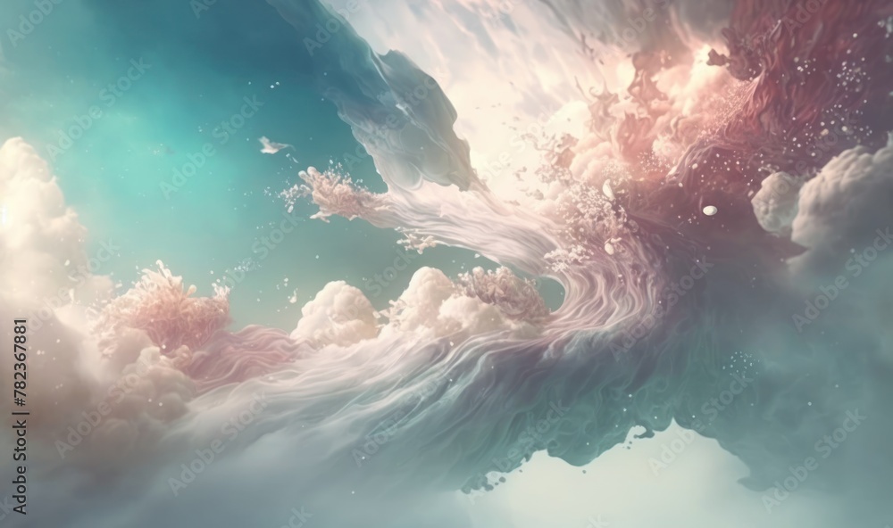 Poster soft ethereal dreamy background professional color grading copy space generative ai