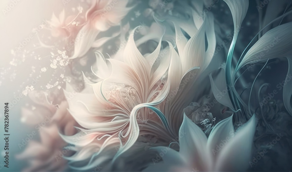 Aufkleber soft ethereal dreamy background professional color grading copy space generative ai
