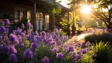 lavender flowers in a garden.