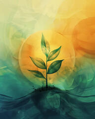 Naklejka premium Abstract visualization of balance scales in equilibrium over a tranquil sea, symbolizing calm amidst complexity