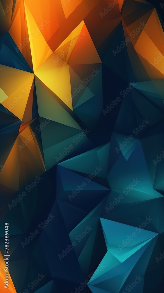 Aufkleber dark abstract geometric composition generative ai