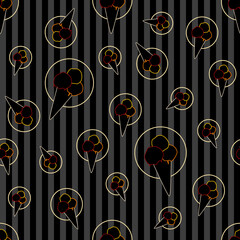 ice cream background, seamless pattern of ice cream scoops in a cone, repeating texture of colorful ice cream cones in red yellow and orange, abstract simple design, ideal for textile or paper design	