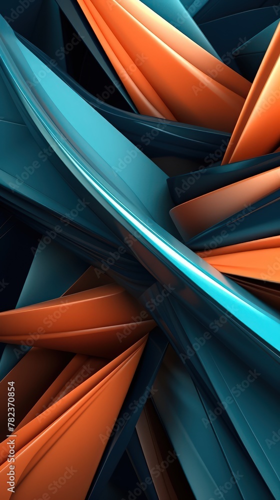 Poster Captivating Abstract Geometric Composition Generative AI