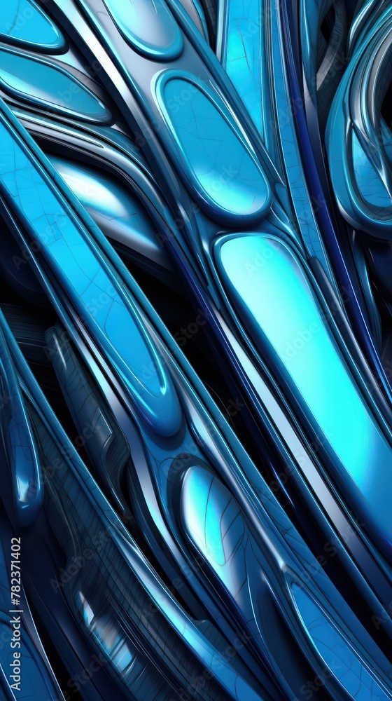Aufkleber captivating futuristic abstract composition generative ai