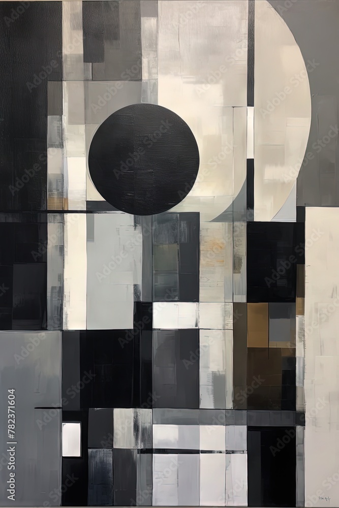 Poster minimalist architectural abstraction generative ai