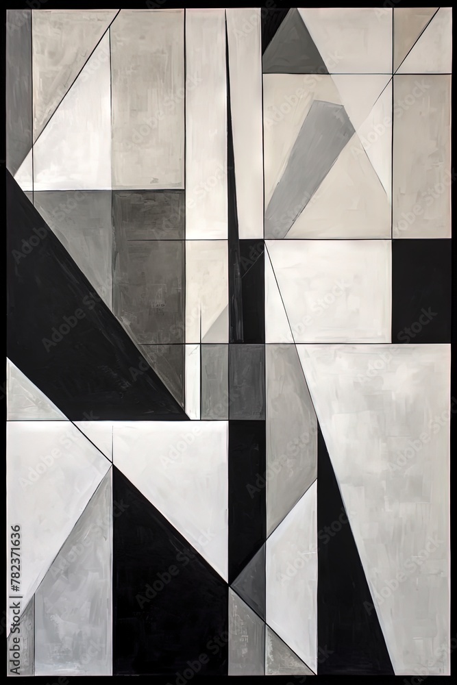 Poster minimalist architectural abstraction generative ai