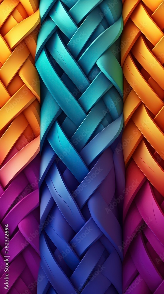 Poster mesmerizing abstract composition in vibrant hues generative ai