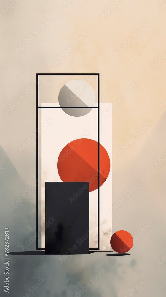 Poster elegant minimalist abstract art generative ai
