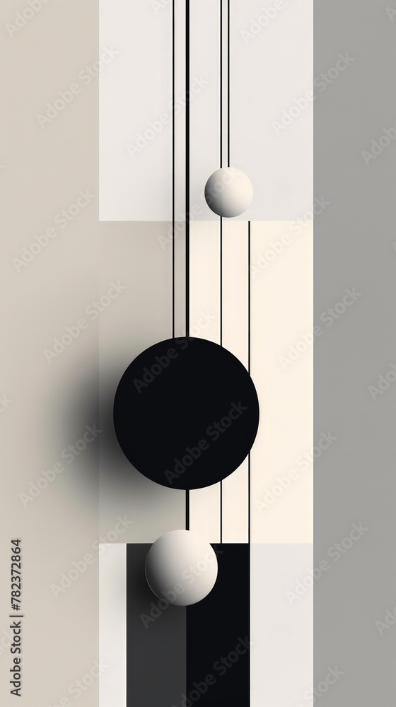 Poster scandinavian-inspired minimalist abstract artwork generative ai