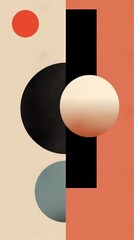 Minimalist Abstract Composition with Clean Lines Generative AI