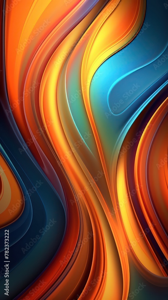 Poster dynamic abstract art with interlacing lines and curves generative ai