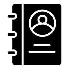 Address Book Icon Element For Design