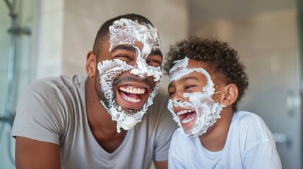 A Joyful Shaving Lesson Together