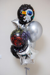 cosmic balloon balloons, silver chrome balloons