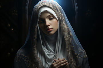 Image representing Virgin Mary. Virgin Mary. Topics related to the Christian religion. Catholic religious holidays. Christianity. Catholicism. Christian holidays.