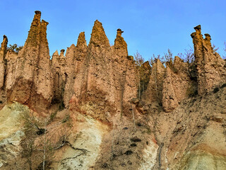 Djavolja varos (Devil's town), a rock formation consisting of about 200 earth pyramids or "towers", located in southern Serbia on the Radan Mountain