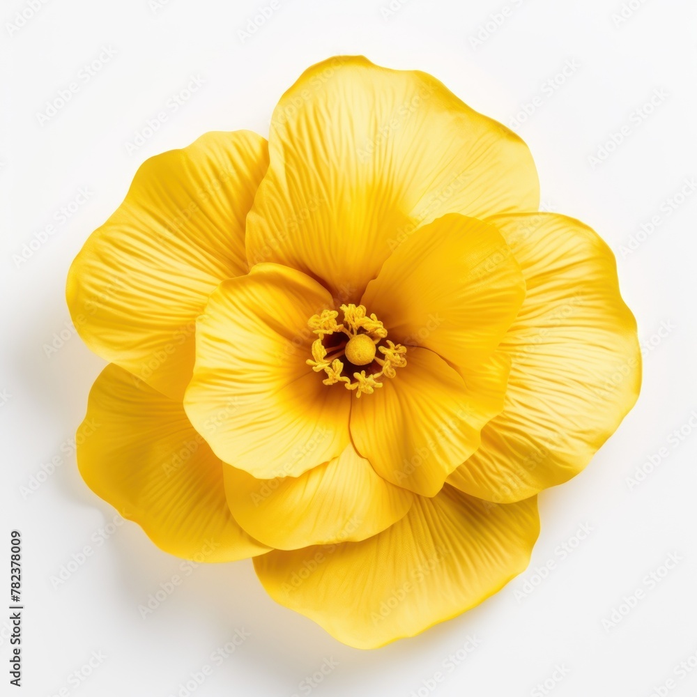 Poster captivating yellow flower in minimalist setting generative ai