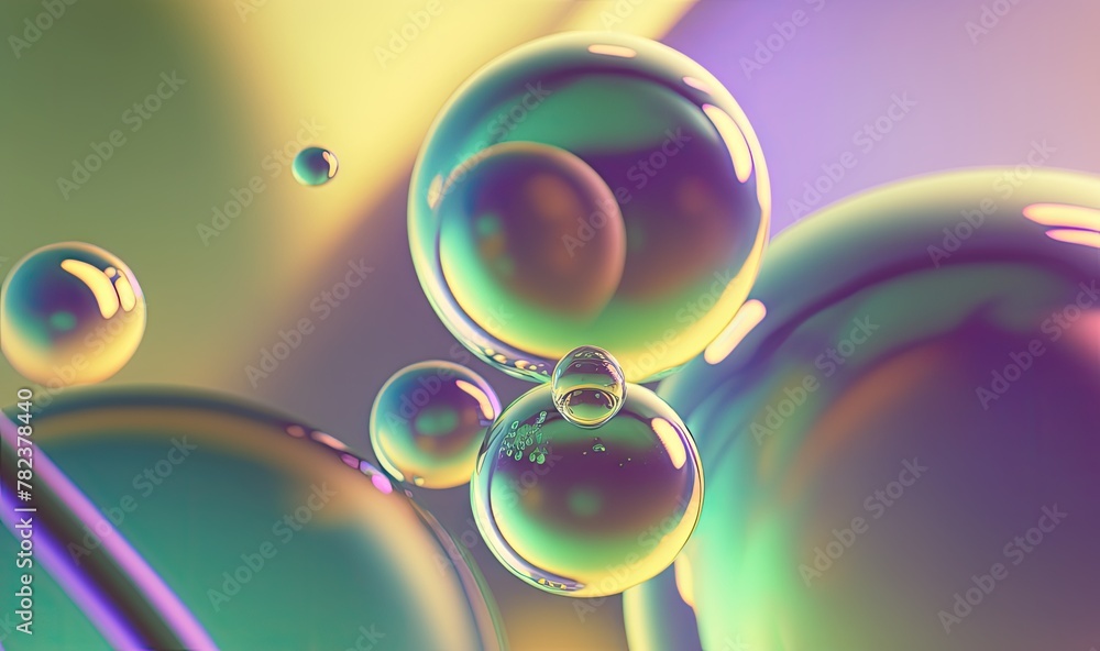 Poster ethereal iridescent fluid background generative ai