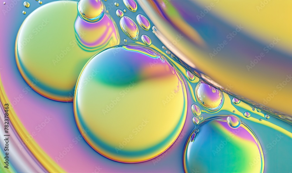 Poster ethereal iridescent paints abstract background generative ai