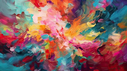 Vibrant Impressionist-Inspired Abstract Art Generative AI - obrazy, fototapety, plakaty