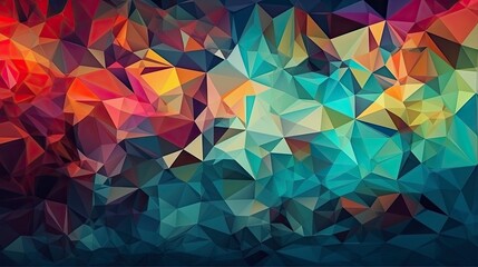 Captivating Abstract Geometric Illustration Generative AI