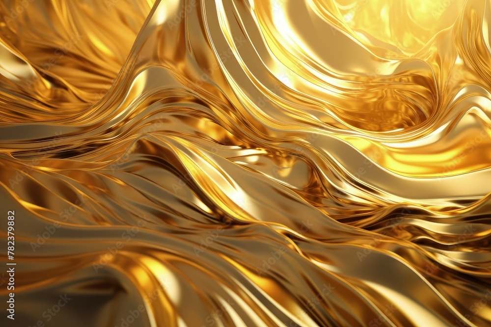 Poster captivating golden abstract backdrop generative ai