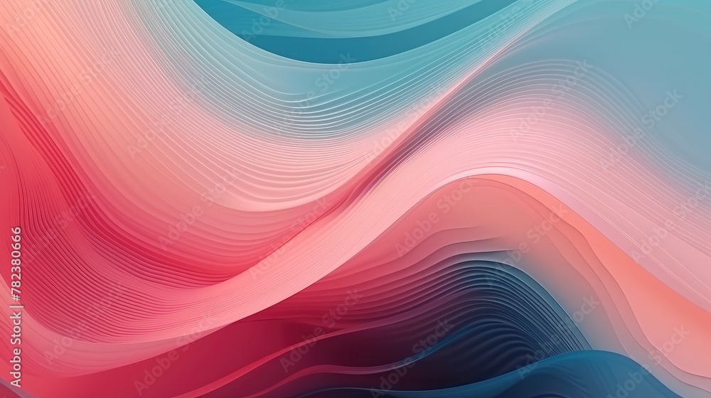 Poster serene abstract wavy background generative ai