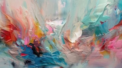 Vibrant Abstract Pastel Painting Texture Generative AI