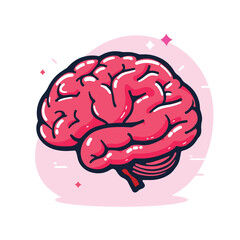 Brain illustration vector design idea thinking intelligence concept