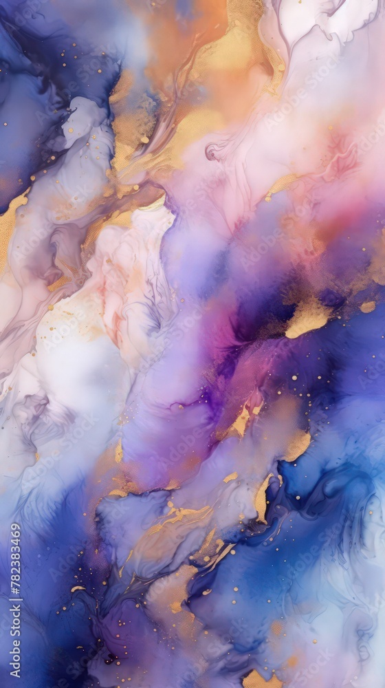 Poster cosmic celestial abstract art composition generative ai