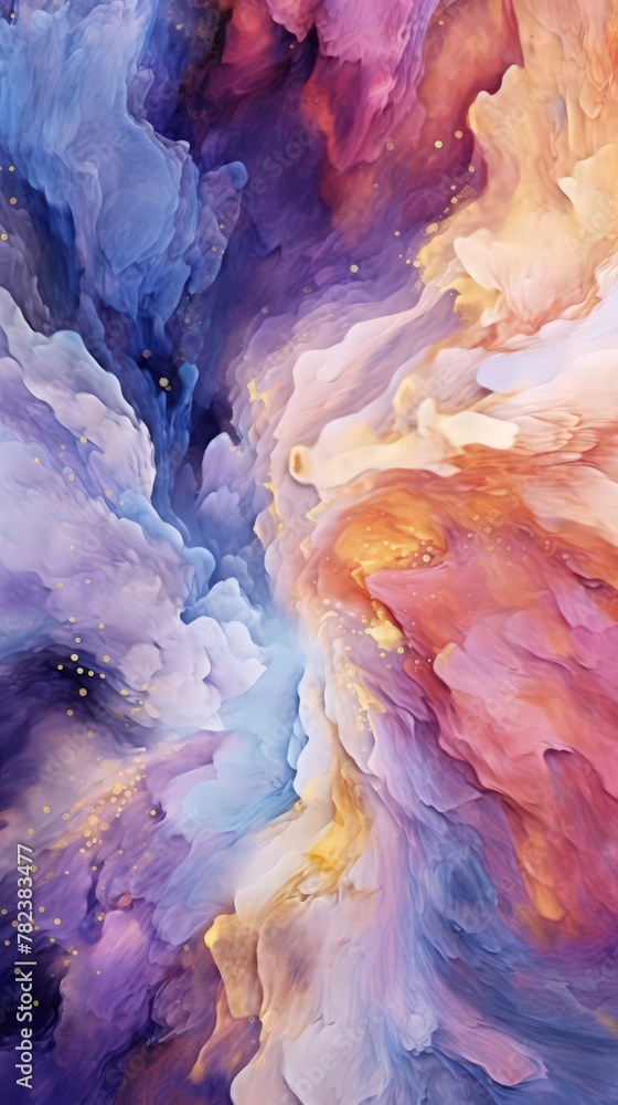 Poster cosmic celestial abstract art generative ai