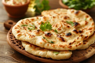 Indian and Asian traditional naan bread