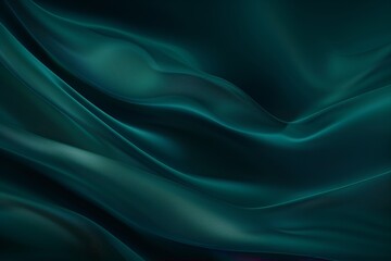 Obraz premium Abstract background with flowing dark teal color silk fabric
