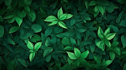Lush Green Foliage Backdrop Generative AI - obrazy, fototapety, plakaty