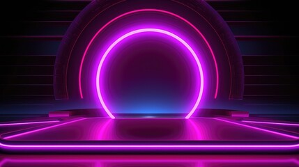 Neon Light Music Background