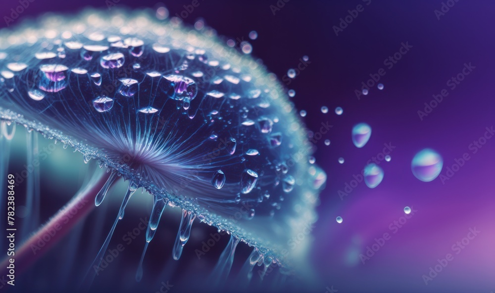 Poster Delicate Dandelion in Soft Light Generative AI