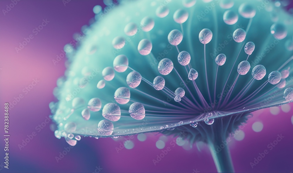 Aufkleber ethereal dandelion dew droplets generative ai