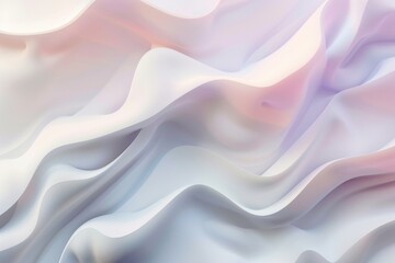 Abstract wavy background with pastel color transition from light pink to buttercream - obrazy, fototapety, plakaty