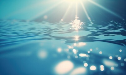 Serene Swimming Pool Reflections Generative AI