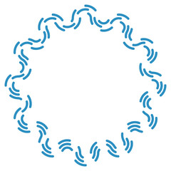 Star dashed line. Vector illustration.	