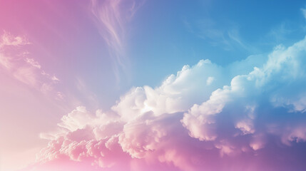 Obraz premium blue sky with pink clouds
