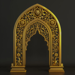 Ornate golden gothic arch