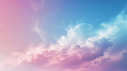 Obraz premium blue sky with pink clouds