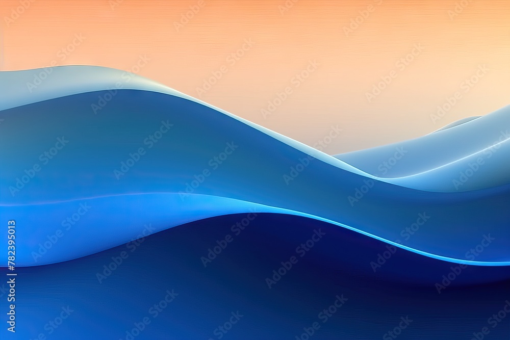 Poster serene blue color gradient background generative ai