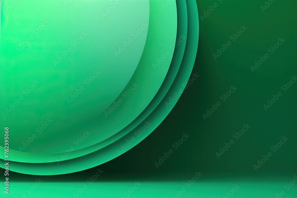 Poster contemplating color scheme on green gradient background generative ai