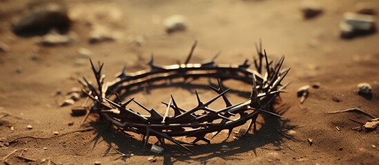 Crown of thorns on ground