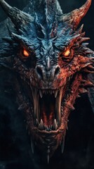 Captivating Medieval Dragon Poster with Vibrant Colors Generative AI