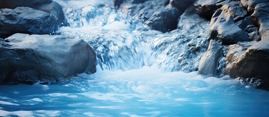Water flow amidst rocks