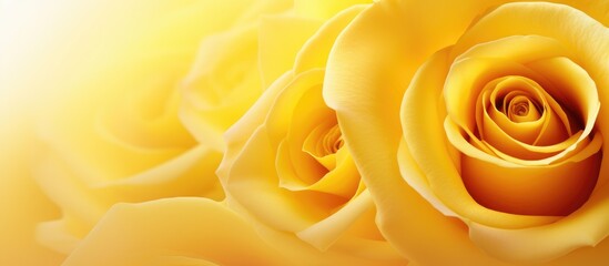 Close-up of vibrant yellow roses - obrazy, fototapety, plakaty